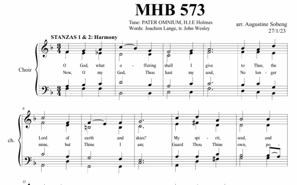 MHB 573 arr. Augustine Sobeng