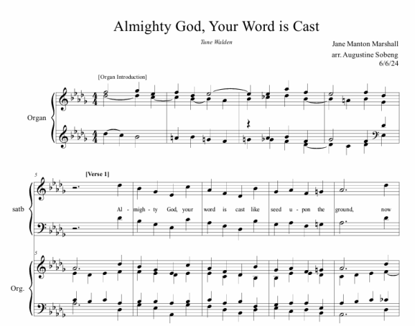 ALMIGHTY GOD YOUR WORD IS CAST arr. Augustine Sobeng